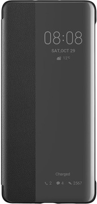 Кожени калъфи Кожени калъфи за Huawei Луксозен кожен калъф тефтер SMART VIEW FLIP COVER оригинален за Huawei P30 Lite MAR-LX1 черен